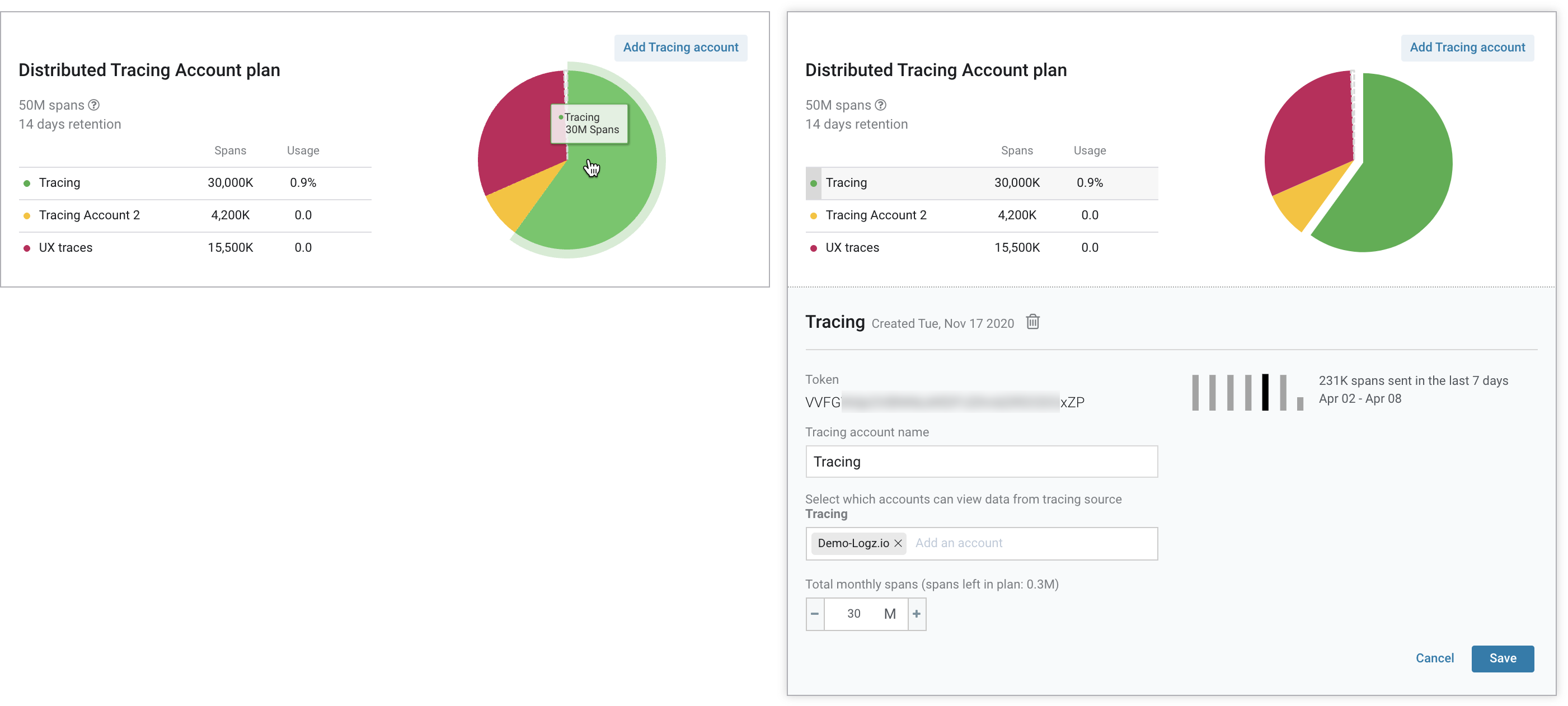 View account details