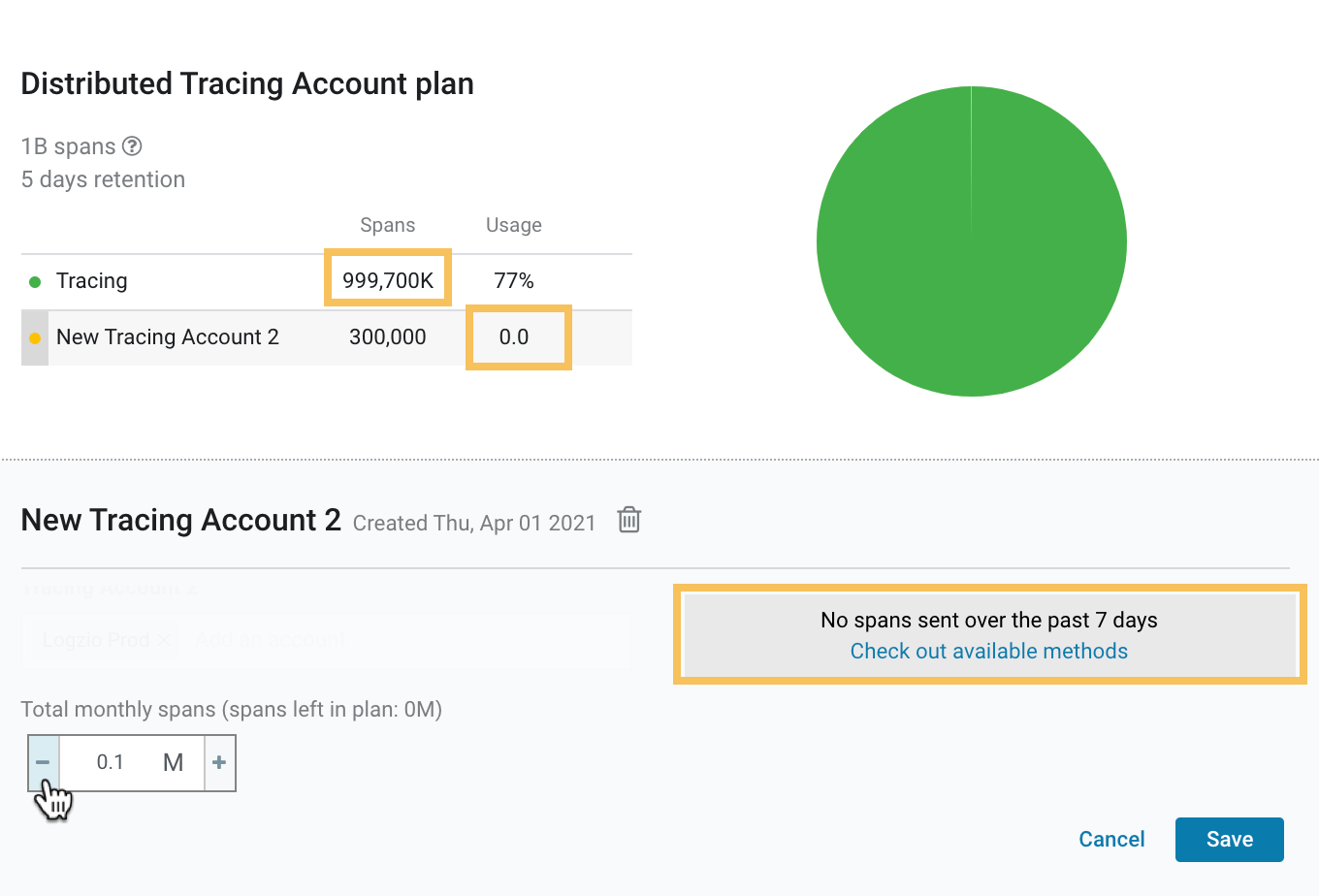 juggle allocated spans