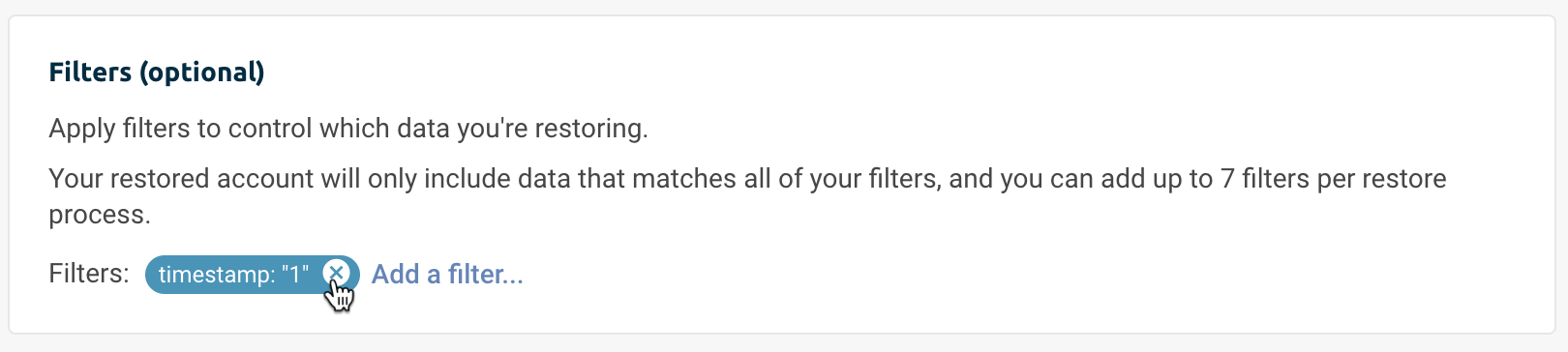 Delete filters