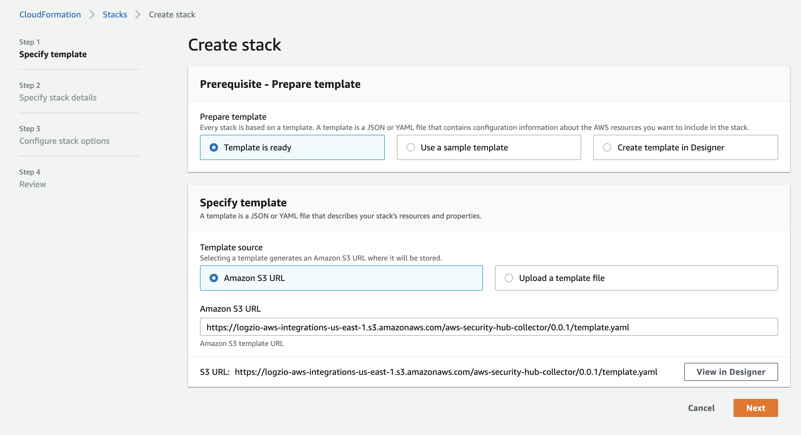 Create stack