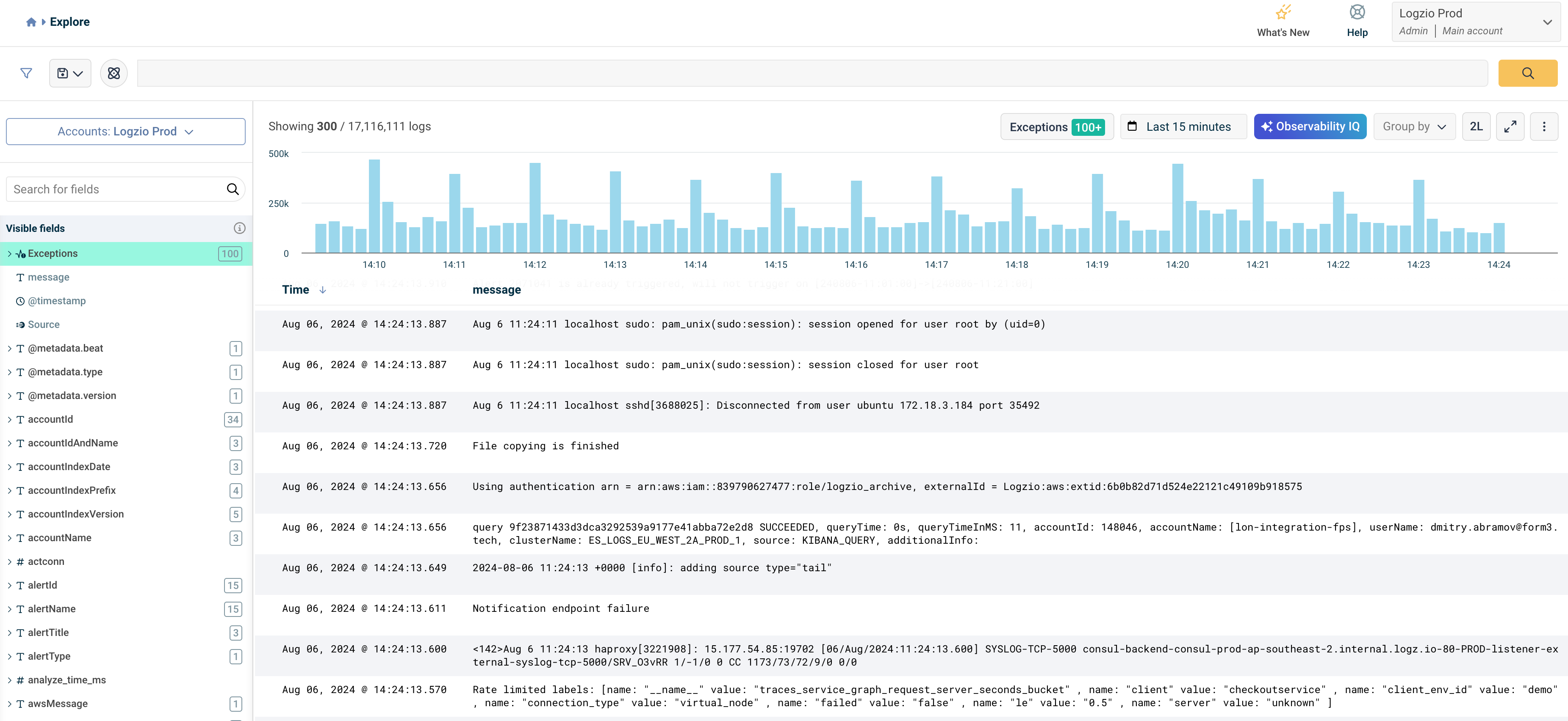Explore dashboard