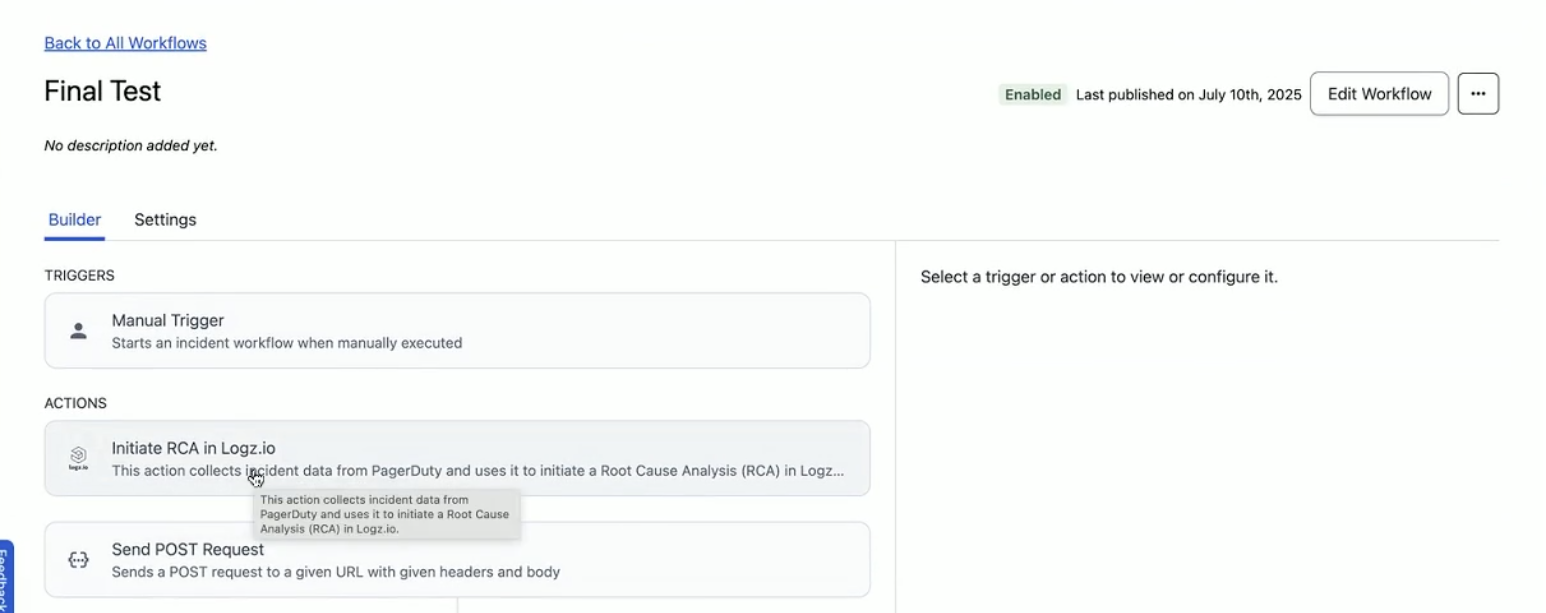 Pagerduty Logz.io RCA