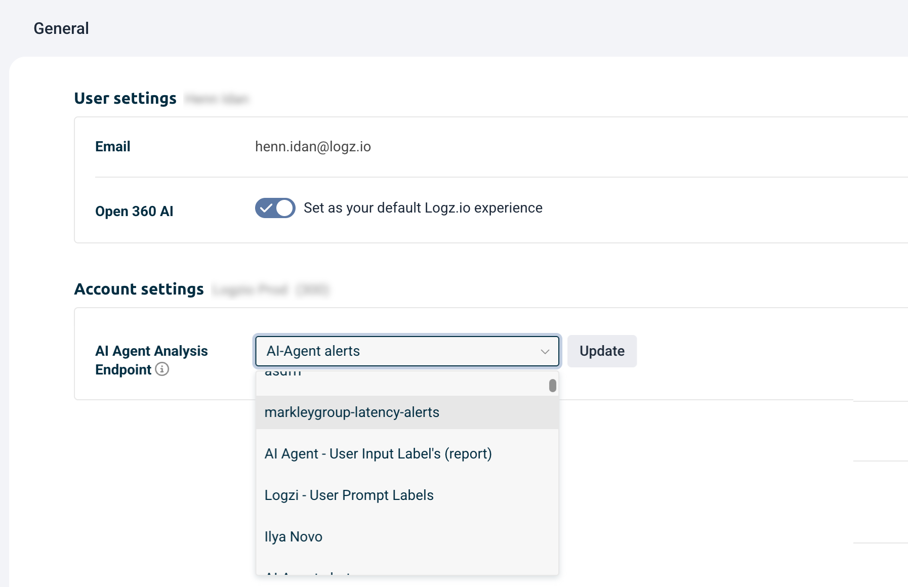 notification endpoint