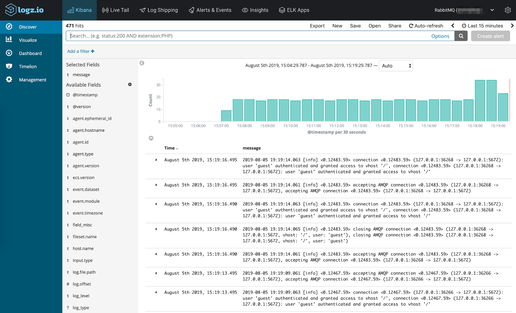 logstack list filebeats