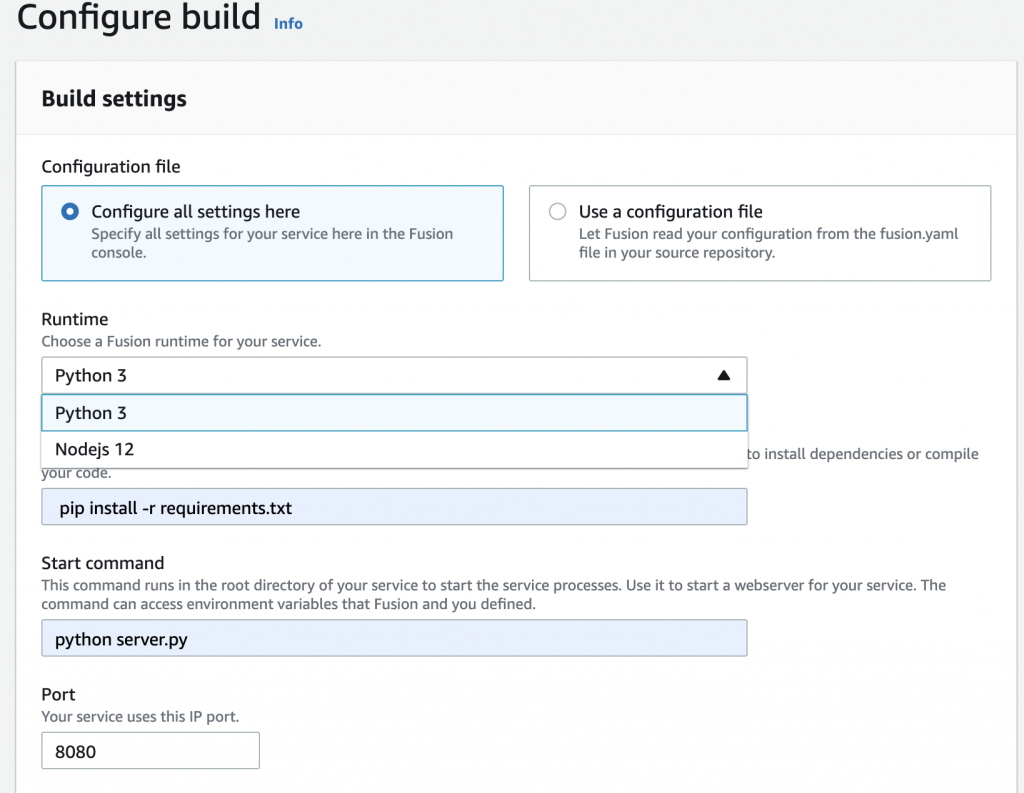 The build configuration is quite flexible and allows for both config-as-code and a GUI