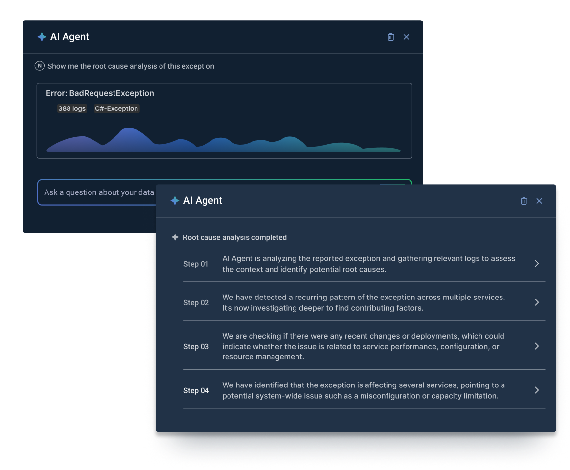 Logz.io AI Agent for RCA - AI-Powered Root Cause Analysis